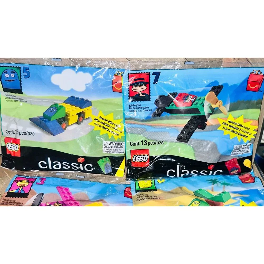 4 McDonald's Happy Meal LEGO Classic 1999 Transportation Sets Sealed Vintage